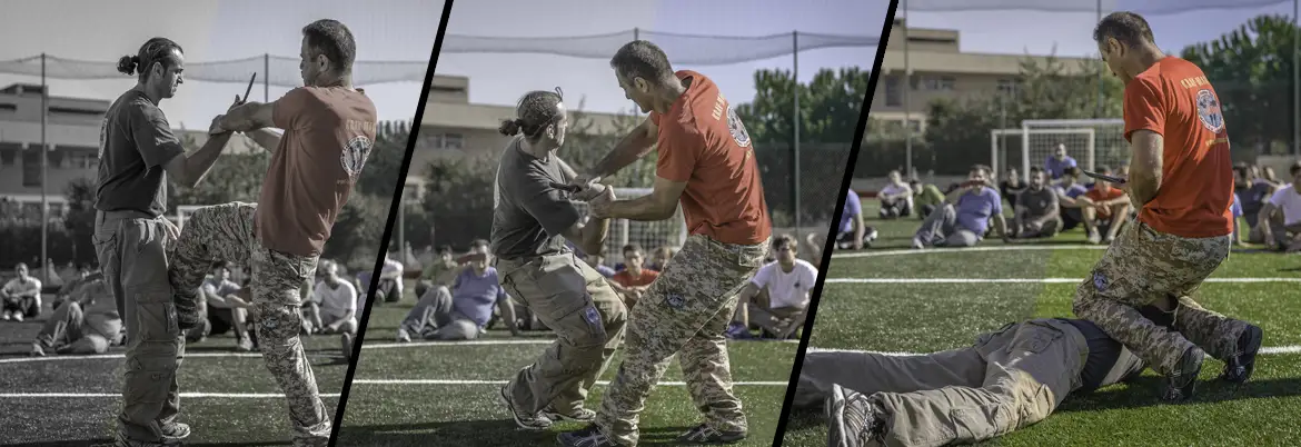 allenamento di Krav Maga in campo aperto