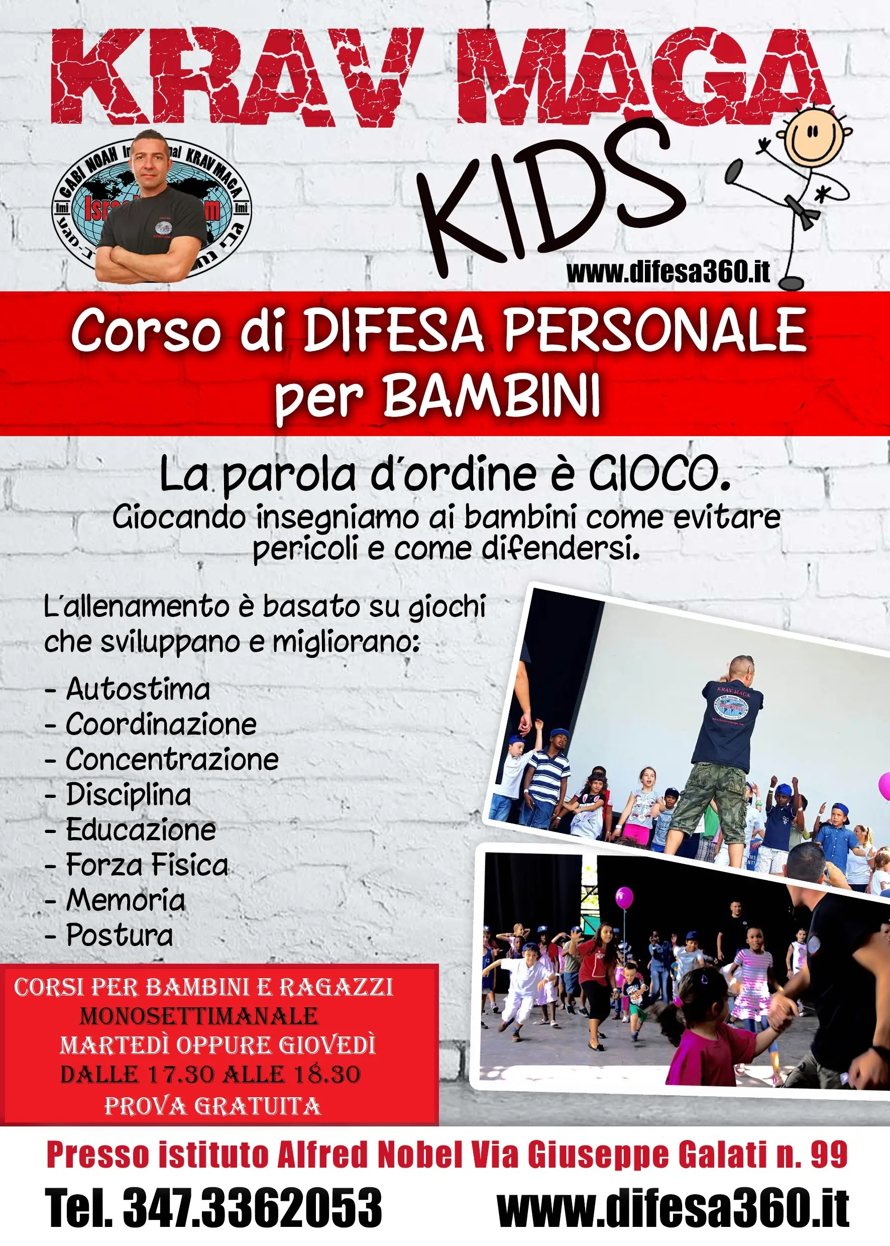 IKM Roma — volantino corso Krav Maga bambini