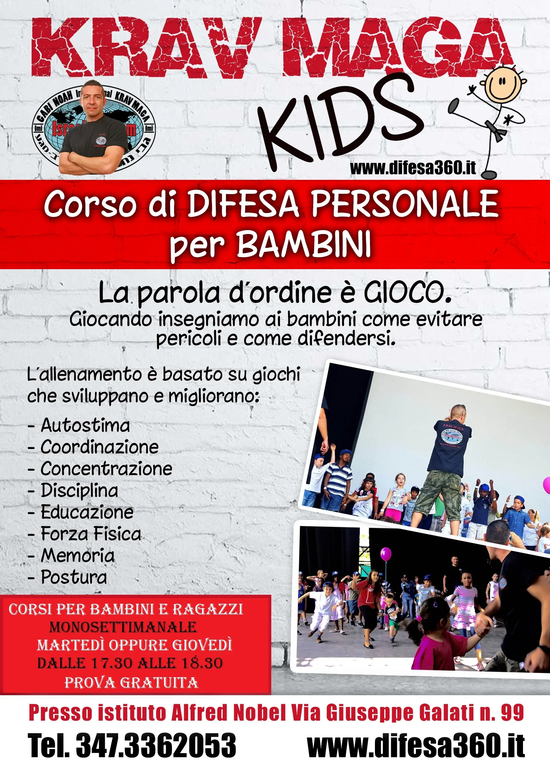 IKM Roma — volantino corso Krav Maga bambini
